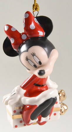 Mickey Mouse Annual Ornaments Minnie With Gift - No Box