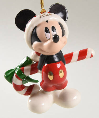Mickey Mouse Annual Ornaments Mickey With Candy Cane - No Box