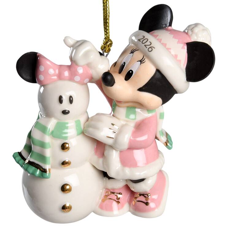Mickey Mouse Annual Ornaments Minnie Matching Snowman - No Box