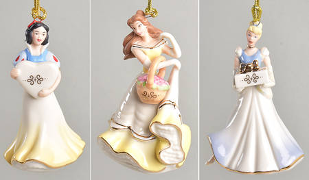 Disney Figurine Princess Mini Ornaments Set Of 3 - No Box