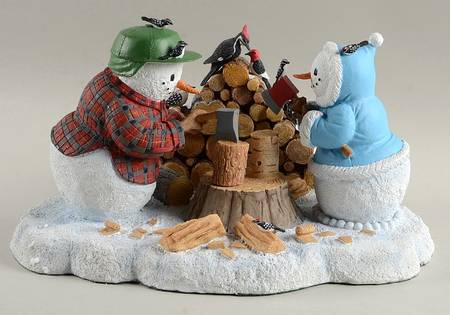 Lynn Bywaters Snowman Collection Lumber Jack & Jill - No Box 60