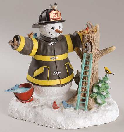 Lynn Bywaters Snowman Collection Friendly Fireman - No Box