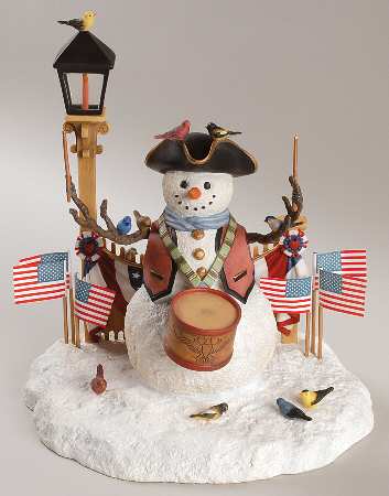Lynn Bywaters Snowman Collection Drum And Birdie Corps - No Box