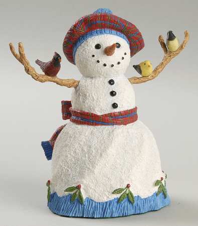 Lynn Bywaters Snowman Collection Pretty In Plaid - Boxed