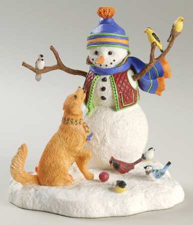 Lynn Bywaters Snowman Collection Friendship Is Golden - No Box
