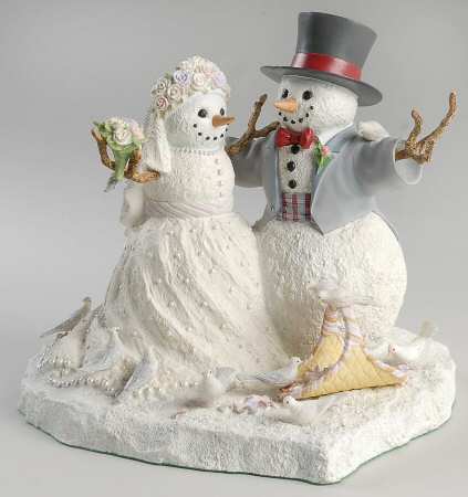 Lynn Bywaters Snowman Collection Winter Wedding - Boxed