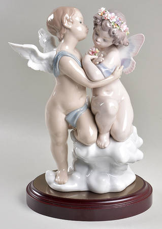 Lladro Collector Society Figurines Heaven And Earth-1998 W/ Base - No Box