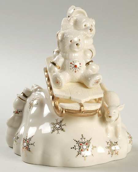 China Jewels Musicals Teddies On Sleigh-Jingle Bells - Boxed