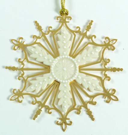 Ivory and Gold Snowflake by Lenox