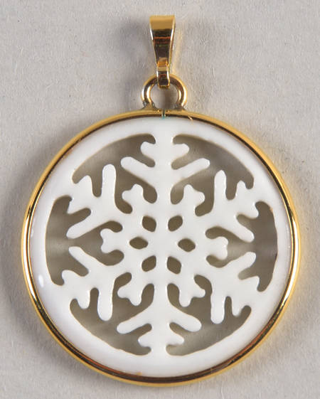 Lenox Jewelry Gold Overlay Snowflake Pendant - Boxed