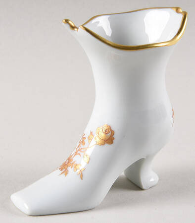 Limoges Miniature Figurines & Giftware White Boot-Flowers - No Box 233