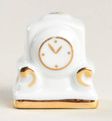 Limoges Miniature Figurines & Giftware Floral Clock - No Box