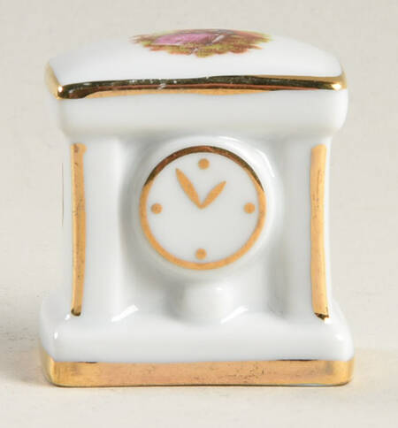 Limoges Miniature Figurines & Giftware Clock-Pastoral - No Box