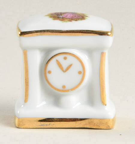 Limoges Miniature Figurines & Giftware Clock-Couple Dancing - No Box