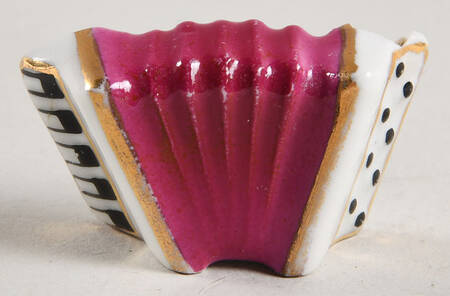Limoges Miniature Figurines & Giftware Accordian Red - No Box