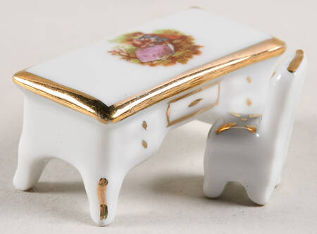 Limoges Miniature Figurines & Giftware Desk W/ Chair - No Box