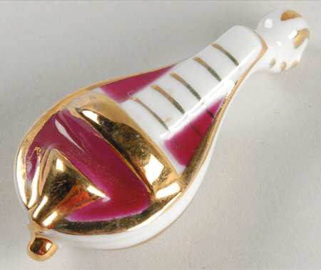 Limoges Miniature Figurines & Giftware Mandolin--Red - No Box