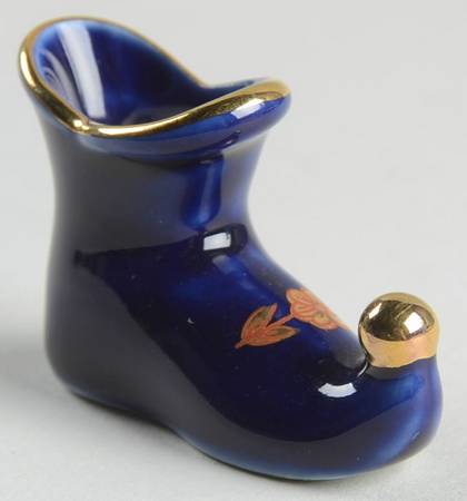 Limoges Miniature Figurines & Giftware Boot-Blue - No Box