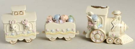 Easter Figurines Easter Train-3 Piece Set - Boxed