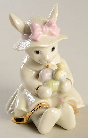 Easter Figurines Easter Darling-Girl Bunny With Chick - No Box