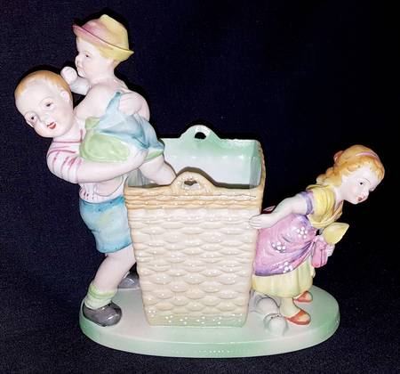 Ardalt Figurines Children Playing In Basket - No Box