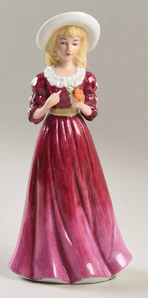 Ardalt Figurines Girl With Hat Holding Flower - No Box