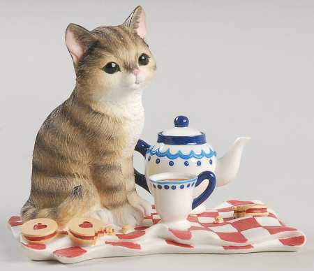 Sweet Kitties Sculpture Collection Tea Time  - No Box