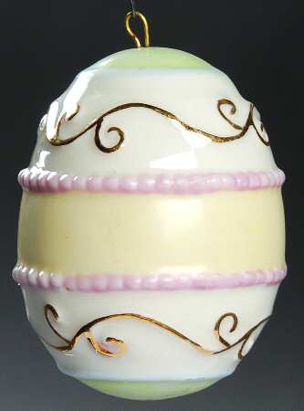 Easter Traditions Tree Egg W/ Yellow Stripe - No Box