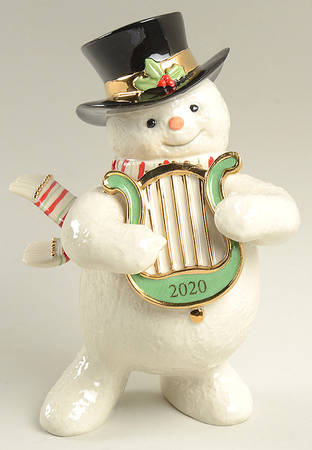 Annual Snowman Snowy Harpist Snowman - Boxed