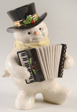 Annual Snowman Snowy Accordionist - No Box