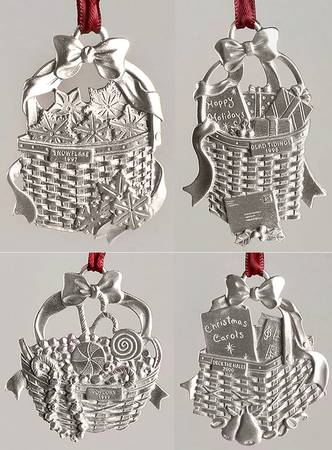 Christmas Basket Collection 2002- Boxed Set Of Four - Boxed