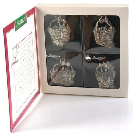 Christmas Basket Collection 1995-Boxed Set Of Four - Boxed