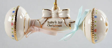 Baby's First Christmas-Rattle 2007 Rattle - With Box