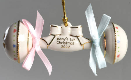 Baby's First Christmas-Rattle 2022-Rattle - With Box