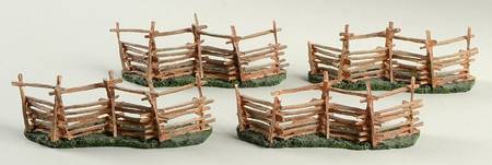 Williamsburg (Large) Split Rail Fences (Set Of 4) - Boxed