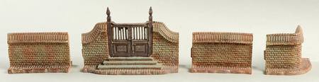 Williamsburg (Large) Bruton Parish Church Gates & Walls (S/4) - Boxed