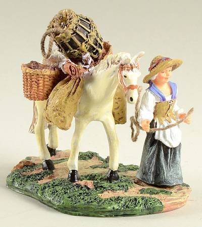 Williamsburg (Large) Packhorse Led By Woman - Boxed