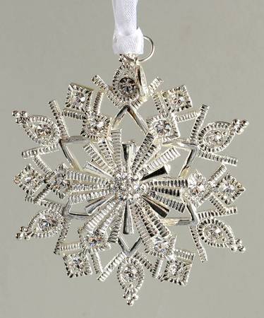 Jeweled Snowflake by Lunt Silver