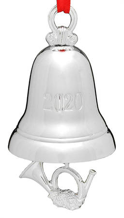 Silver Bell Ornament 2020-French Horn - No Box