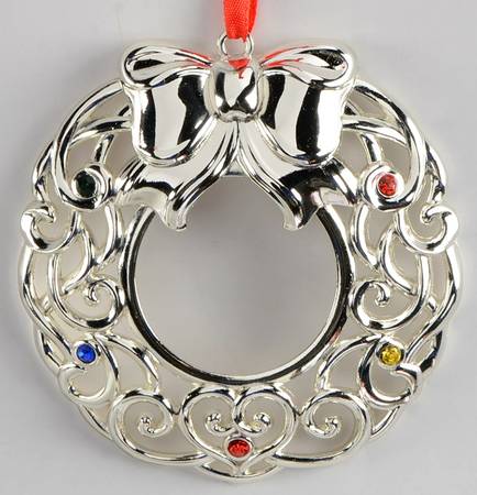 Sparkle and Scroll Multi-Crystal Wreath-Multi-Colored Crystals - Boxed