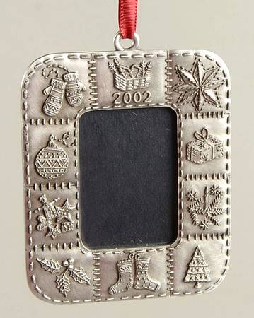 Pewter Ornaments Pewter Frame Ornament - No Box