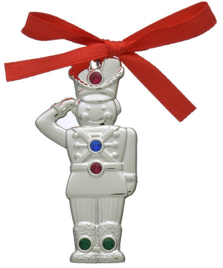 Jeweled Silver Charms Jeweled Soldier - Boxed