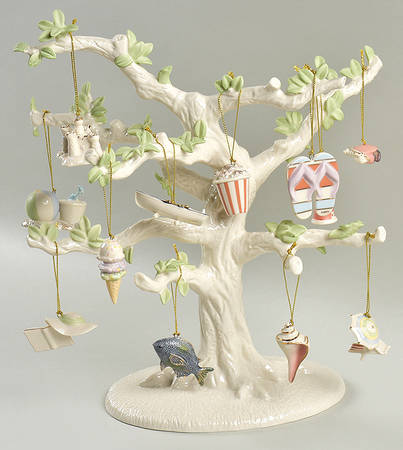 Summer Ornament Tree Tree & Ornament Set - Set Of 13