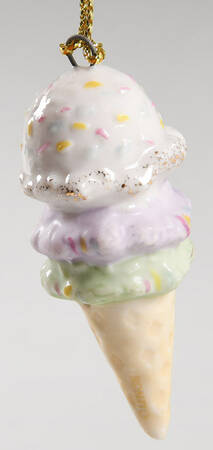 Summer Ornament Tree Ice Cream Cone - No Box