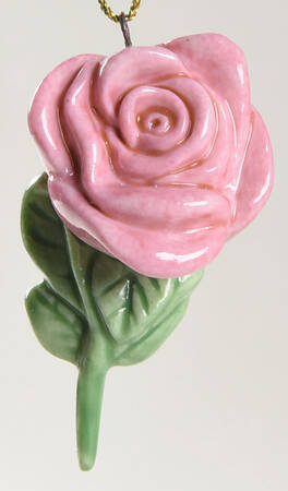 Harvest Impressions Ornament Tree Pink Rose - No Box