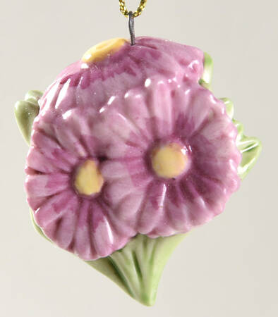 Harvest Impressions Ornament Tree Pink Daisies - No Box