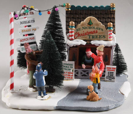 Lemax Village Figurines St Nicholas's Tree Lot - No Box
