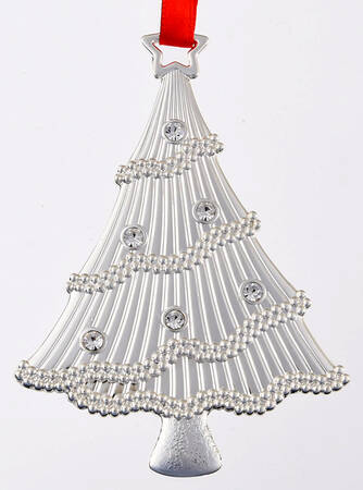 Silver Gems Oraments Tree-Clear - Boxed by Lenox