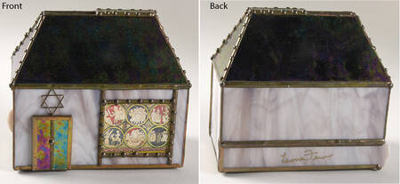 Stained Glass Art - Potichomania Money Box- Bible Fragment - No Box
