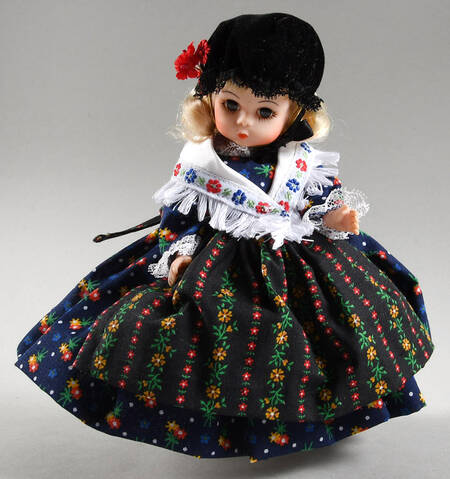 International-8" Doll Germany - Black Apron - No Box